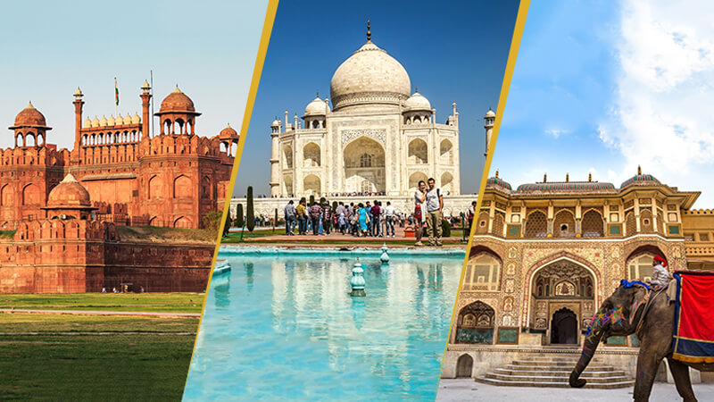 Taj Mahal and historic monuments included in Golden Triangle tour